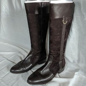 Ann Taylor Zahara Riding boot brown suede